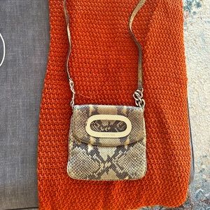 Michael Kors Grey Snakeskin Crossbody